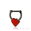 HEART DESIGN SEPTUM HINGED CLICKER